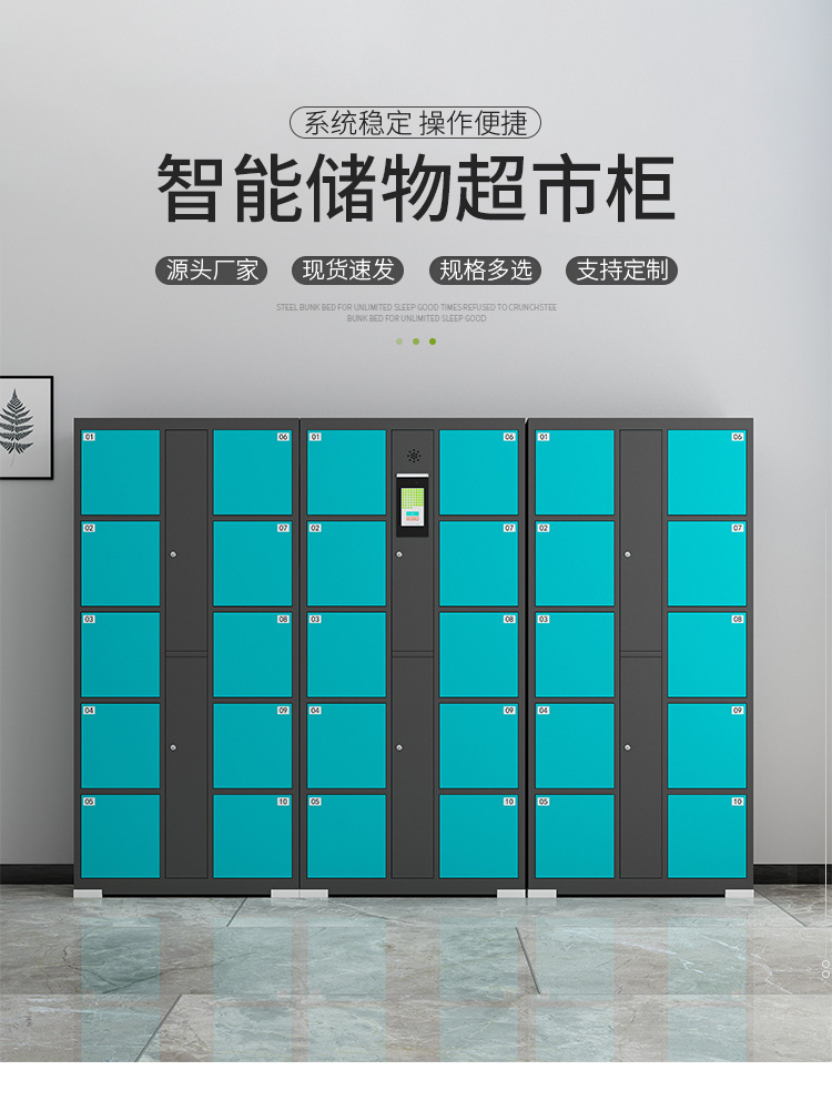 超市自助人脸识别电子寄存柜智能微信扫码收费行李包裹存包柜天琪